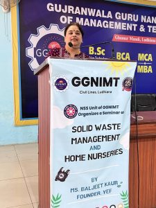 Be Proactive and Creative about Solid Waste, advises Baljeet at GGNIMT